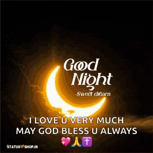 a picture of a crescent moon with the words good night sweet dream