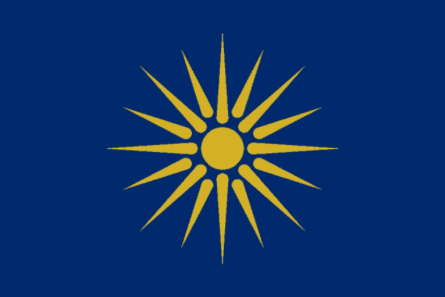 a blue flag with a yellow star in the center