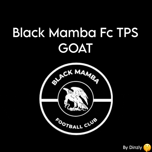 black mamba fc tps goat football club logo on a black background