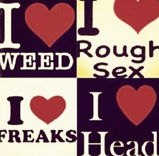 a poster that says i love freaks head