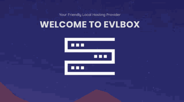 a welcome to evlbox advertisement with a server icon