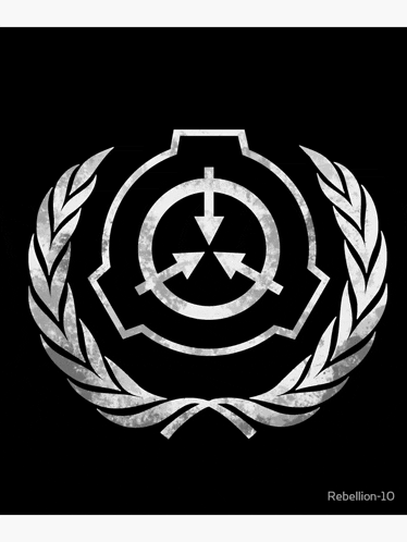 a scp symbol with a laurel wreath around it