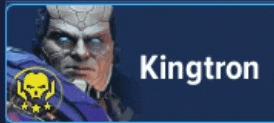 a picture of kingtron in a video game with a skull on it .