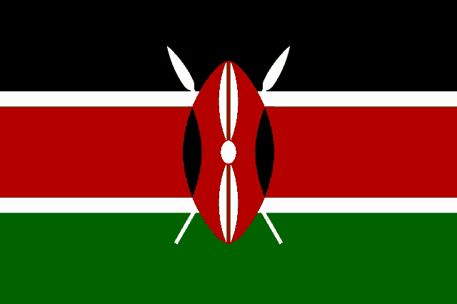 the flag of kenya has a red white and green stripe