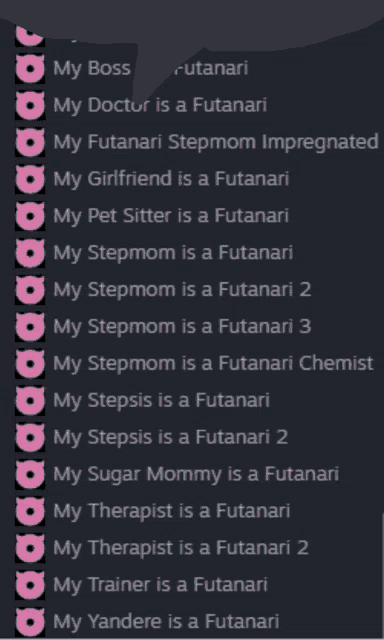 a list of names including my boss futanari my doctor is a futanari my futanari stepmom impregnated