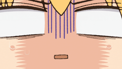 a cartoon drawing of a person 's face with tears coming out of it