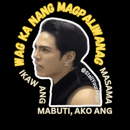 a sticker of a man with the words " mag ka nang magpaliwanag " on it