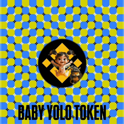 a baby yolo token with a picture of a baby on it