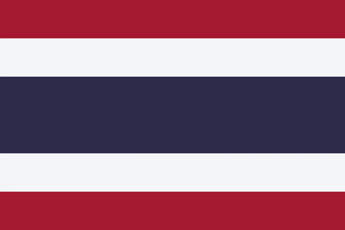 the flag of thailand is a red , white , and blue striped flag with a white stripe in the middle .