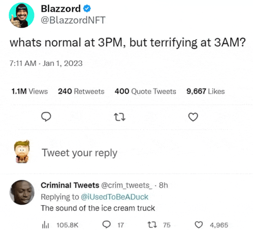 a screenshot of a tweet from blazzard