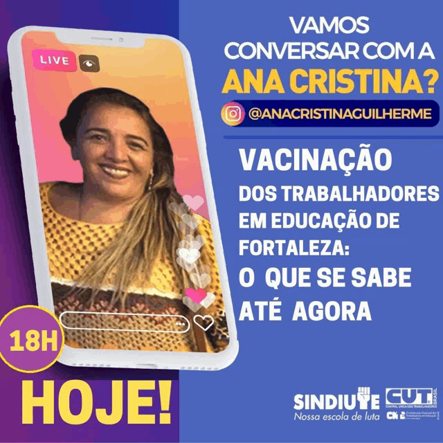 a phone with a picture of a woman on it and the words vamos conversar com ana cristina