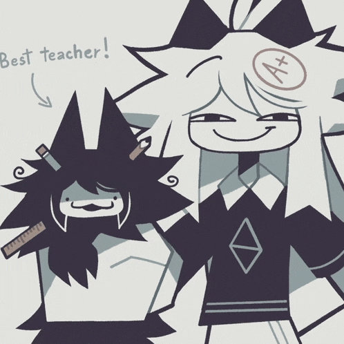 a drawing of a girl with a ruler and the words " best teacher " on the bottom