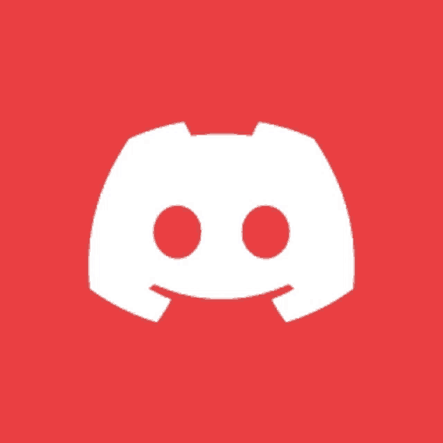 a red background with a white discord logo