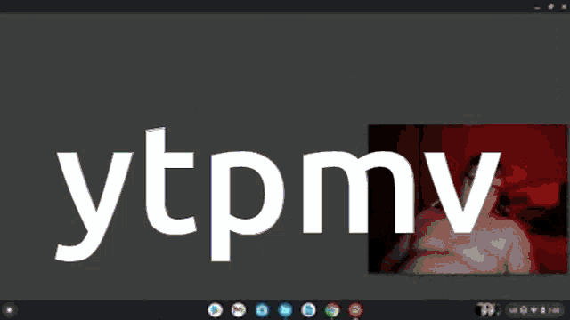 the word ytpmv is on the screen of a computer