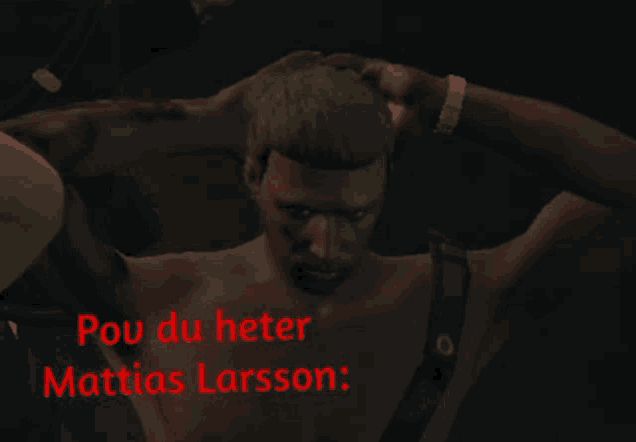 a video game character with the name pou du heter mattias larsson