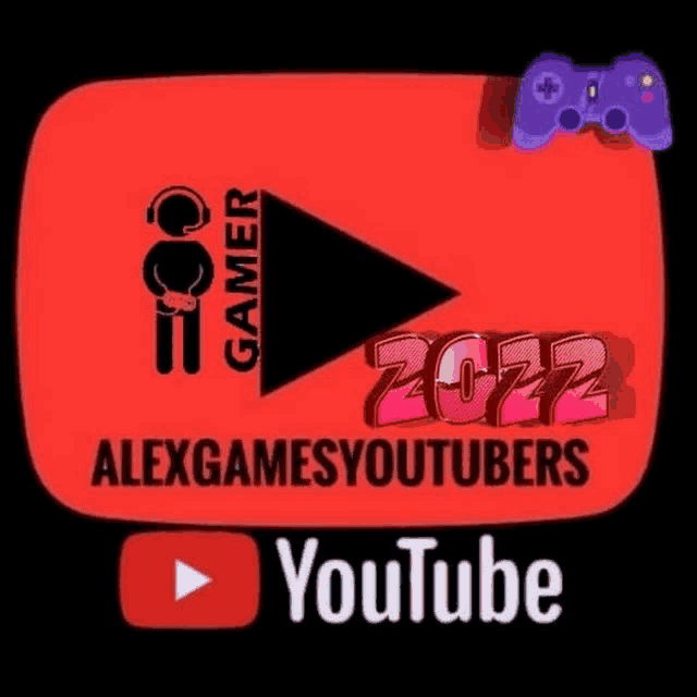 a logo for alexgamesyoutubers with a video game controller