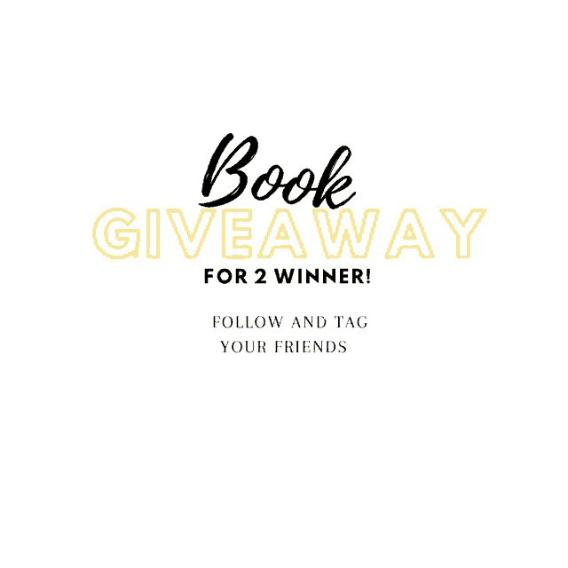 a sign that says book giveaway for 2 winners