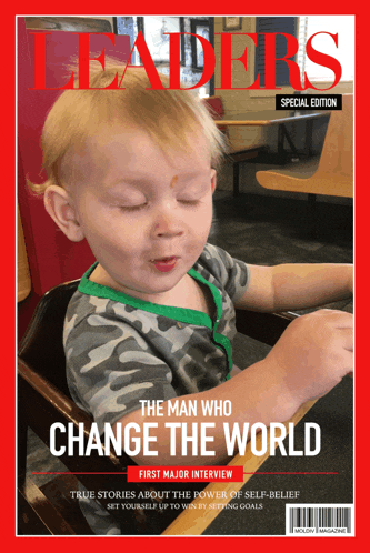 a baby is on the cover of a magazine called leaders