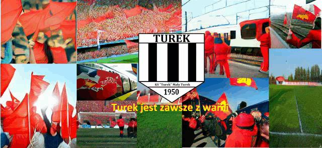 a collage of pictures shows a turek logo