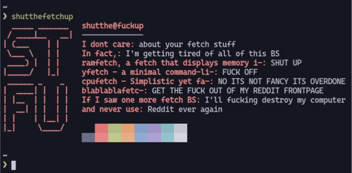 a screenshot of a computer screen that says shutthe fetchup