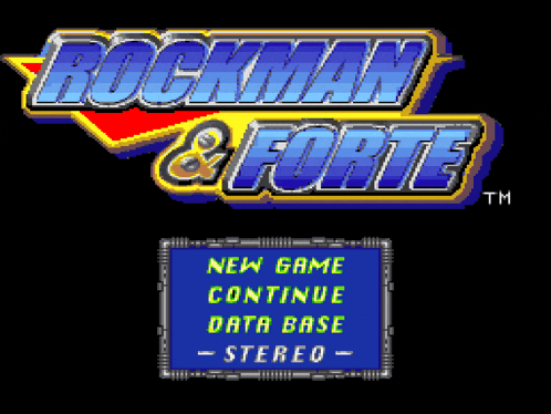 a video game called rockman & forte is displayed