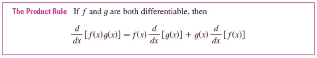 the product rule if f and g are both differentiable then dx = dx