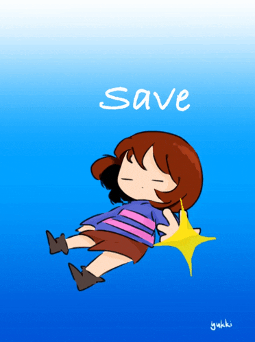 a cartoon drawing of a girl with the word save written above her