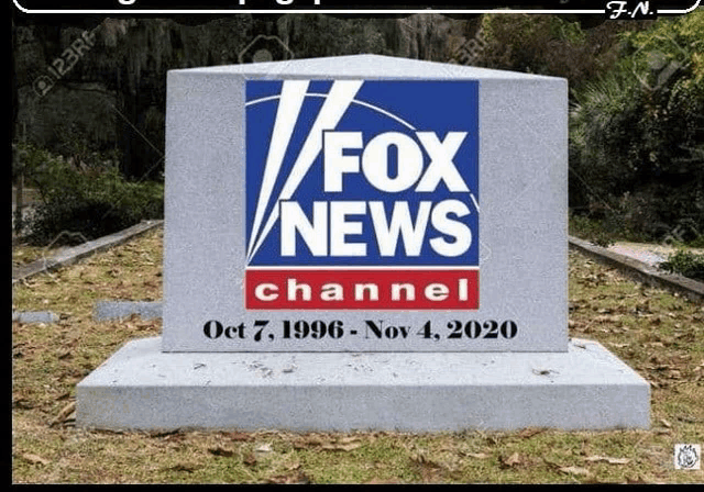 a gravestone for fox news channel dated october 7 1996