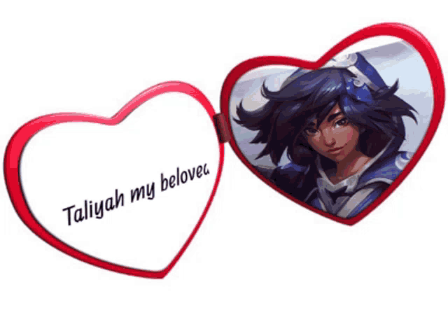 a red heart with a picture of a girl and the words taliyah my beloved