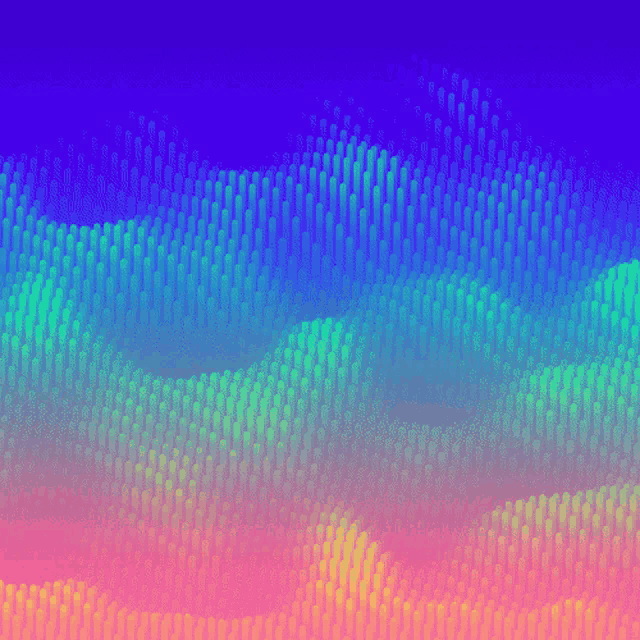 a colorful background that looks like a rainbow with a blue sky in the background