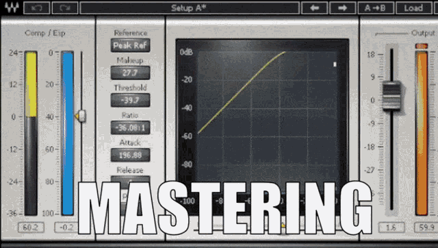 a computer screen with the word mastering on the bottom