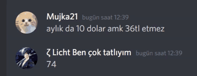 a screenshot of a conversation between mujka21 and licht ben took place at 12:39