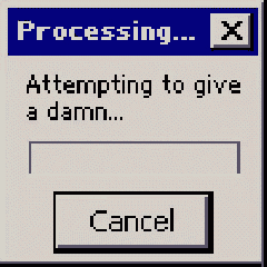 a computer screen that says processing failed