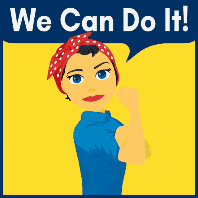 a poster that says we can do it with a woman flexing her arm