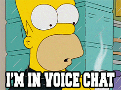 homer simpson says i 'm in voice chat in a cartoon