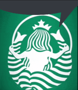 a green and white starbucks logo with a mermaid