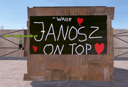 a wooden sign that says janosz on top on it