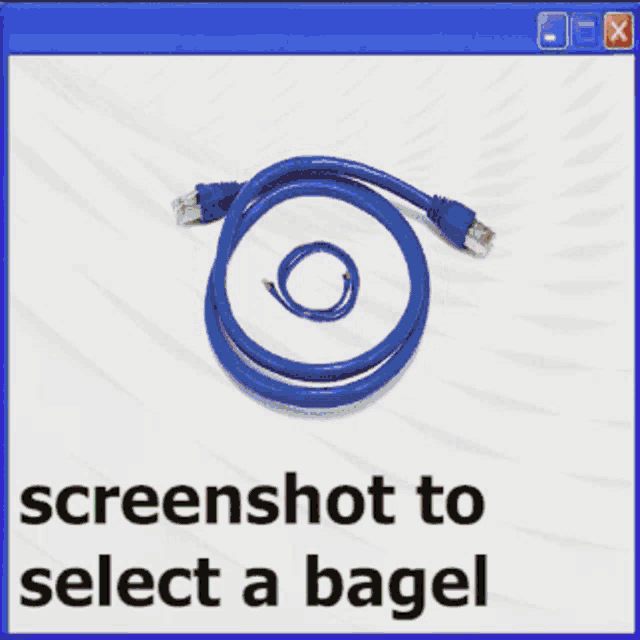 screenshot to select a bagel with a cd on the screen