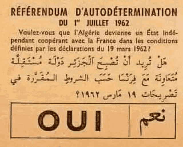 a paper with arabic writing on it and the word oui on it .