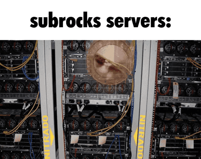 a bunch of servers with the words subrocks servers on the top