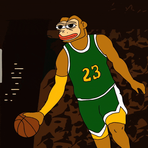 a cartoon drawing of a basketball player with the number 2 on his jersey