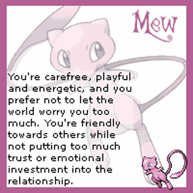 a picture of a mew with a quote about it