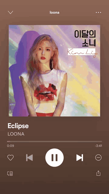 a screenshot of loona 's eclipse playing on a phone