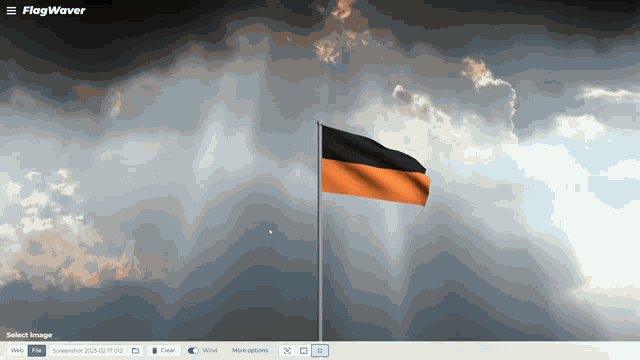 a screenshot of a flag is being displayed on a computer screen