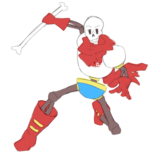 a drawing of a skeleton holding a sword and a scarf