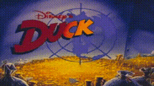 a poster for disney duck with a target in the middle