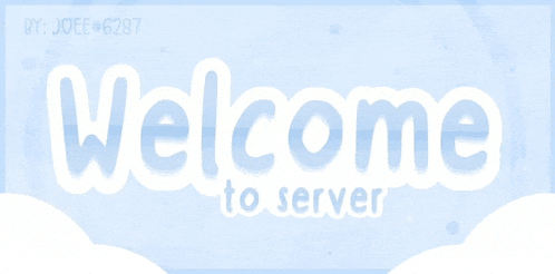 a blue banner that says welcome to server on it