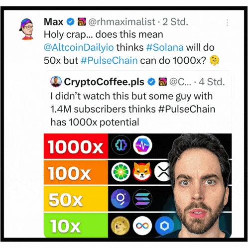 a screenshot of a tweet from cryptocoffee.pls showing a man with a beard