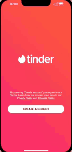 a phone screen shows the tinder app on it