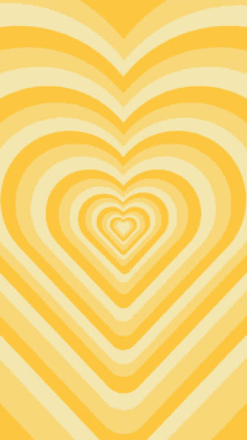 a yellow background with a heart shaped pattern in the middle